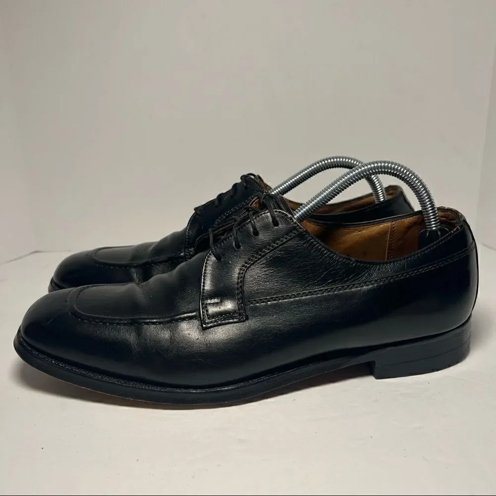 Breather Wright Derby Apron Toe Leather Black Dress Shoes Mens 10B‎